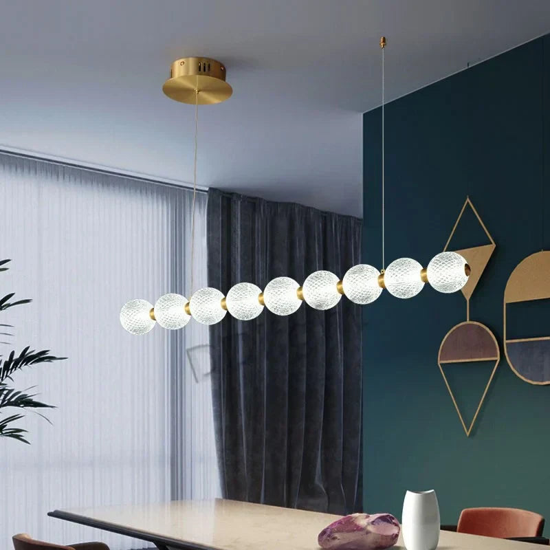 DecorBites™ Elegant Pearl Necklace LED Ceiling Chandelier for Living Room and Bedroom
