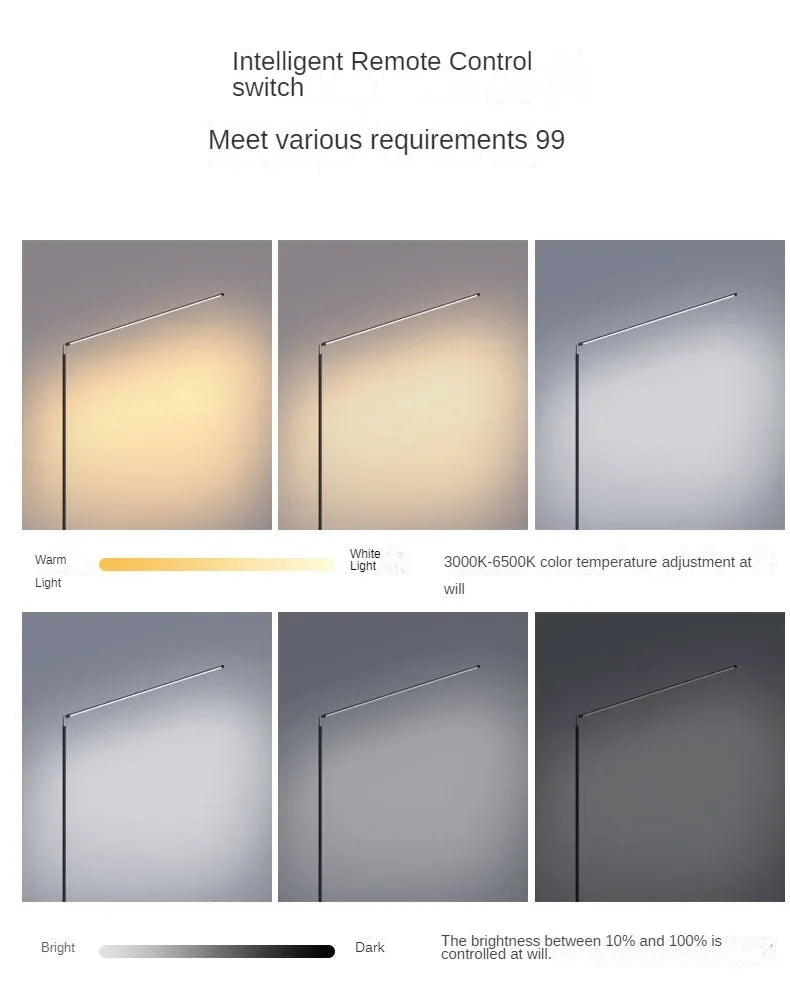 DecorBites™ LED Floor Lamp: Super Bright Minimalist Reading Fixture for Living Room and Bedroom