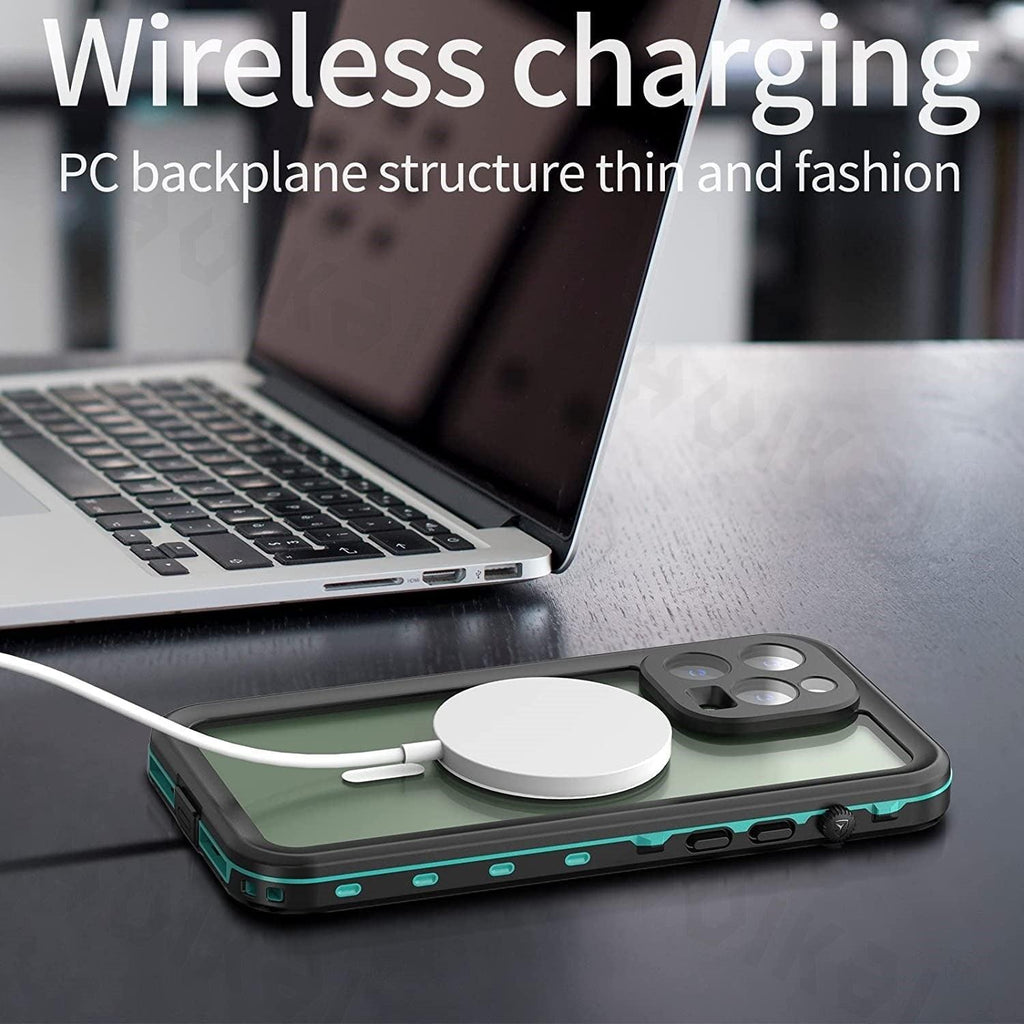 Waterproof Case For iPhone 14 Pro Max 14 Pro iPhone 13 Pro Max Protector Full Body Protective Dustproof Magnetic Phone Case Waterproof 360 Degree All-Round Protection with Built-in Screen Protector Outdoor Transparent  Shockproof Case