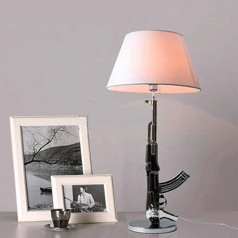 DecorBites™ Gold AK47 Floor Lamp: Modern Resin Night Light for Home Decor