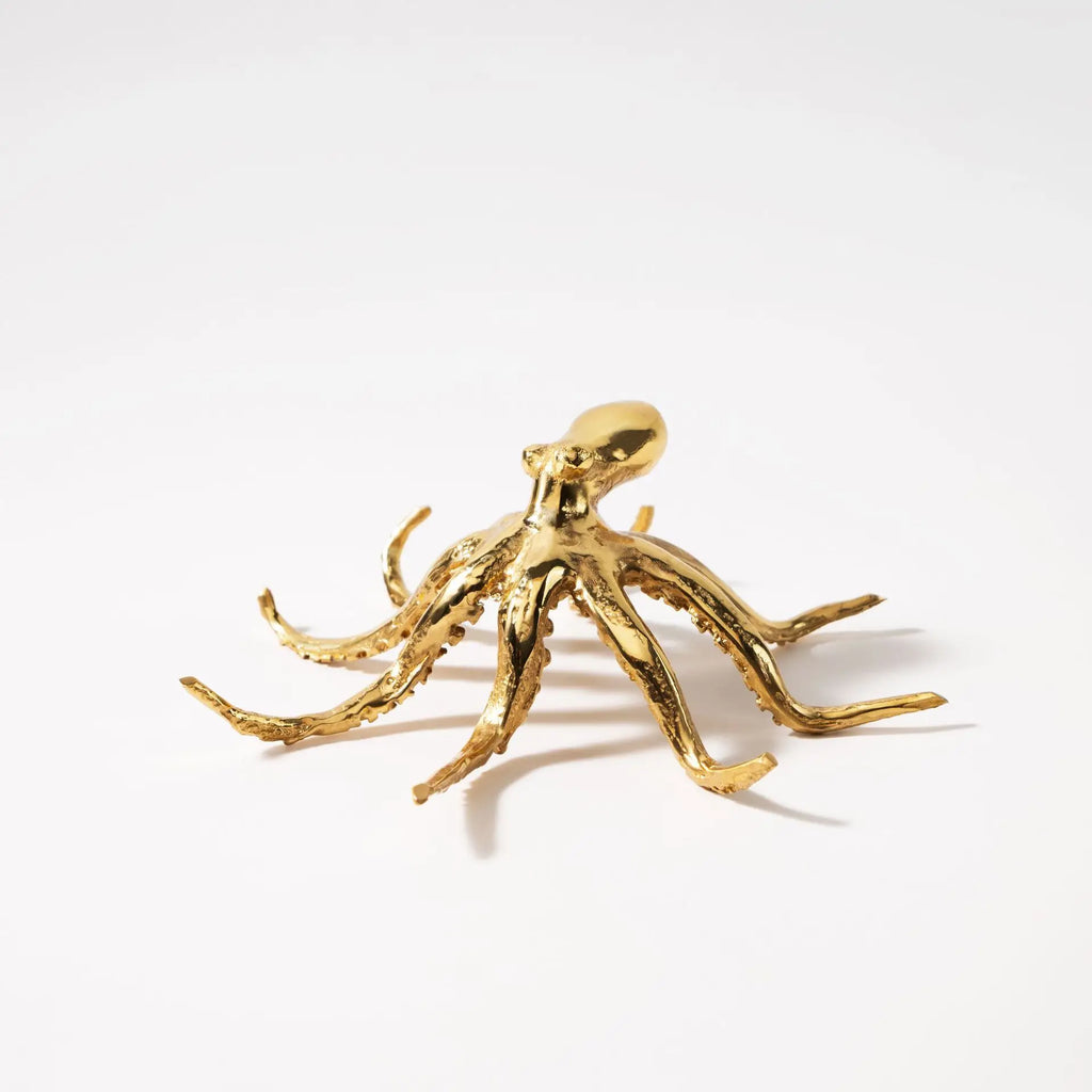 DecorBites™ Golden Octopus Metal Sculpture - Home Decor Figurine