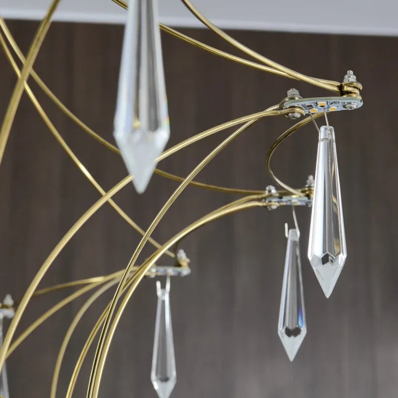 DecorBites™ Deluxe Crystal Star Lamp: Designer LED Lighting for Modern Living Room & Villa