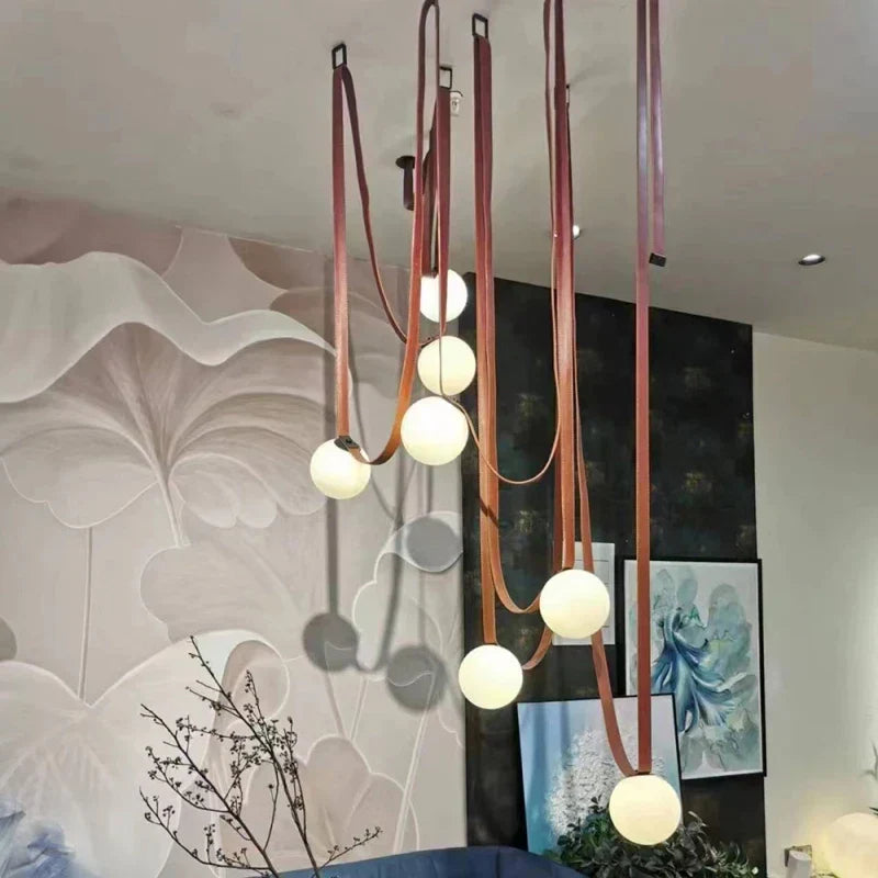 DecorBites™ Glass Ball Pendant Lamp for Loft Living Dining Room, LED Lighting