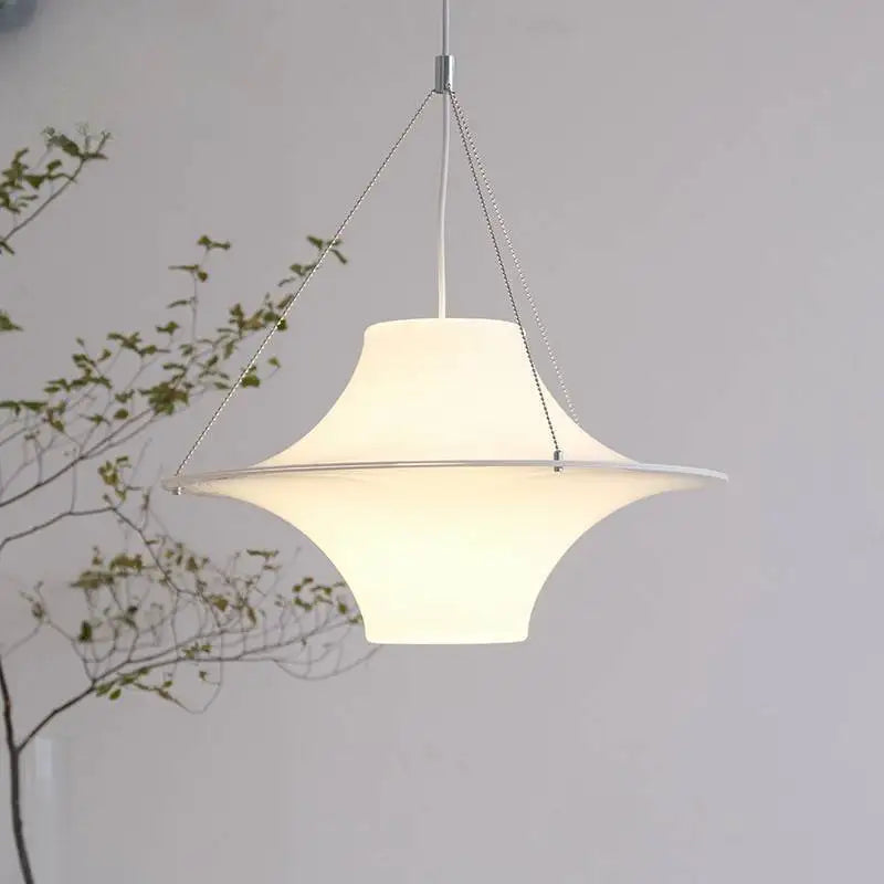 DecorBites™ Cream Acrylic UFO Pendant Light: Modern Home Decor Hanging Lamp