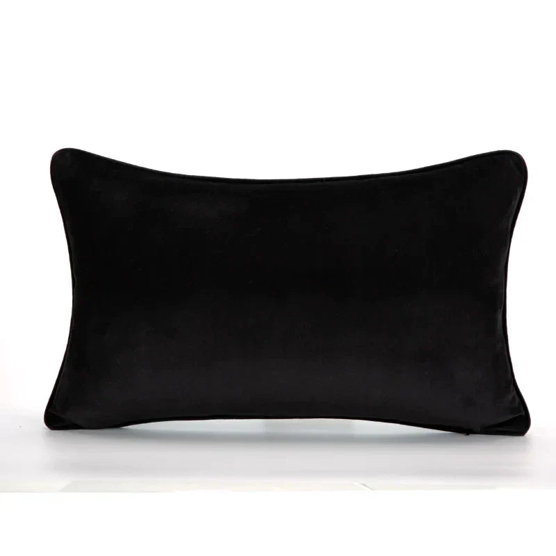 DecorBites™ Abstract Monochrome Jacquard Lumbar Pillow Cover for Chic Studio & Home Decor
