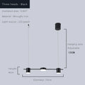 DecorBites™ Dimmable LED Ceiling Chandelier for Living Room & Kitchen - Modern Hanging Light Fixture