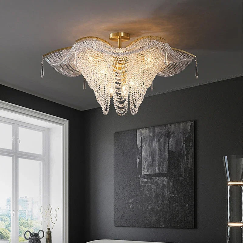 DecorBites™ Crystal Butterfly Chandeliers: Elegant Modern LED Pendant Lights for Luxe Living Room