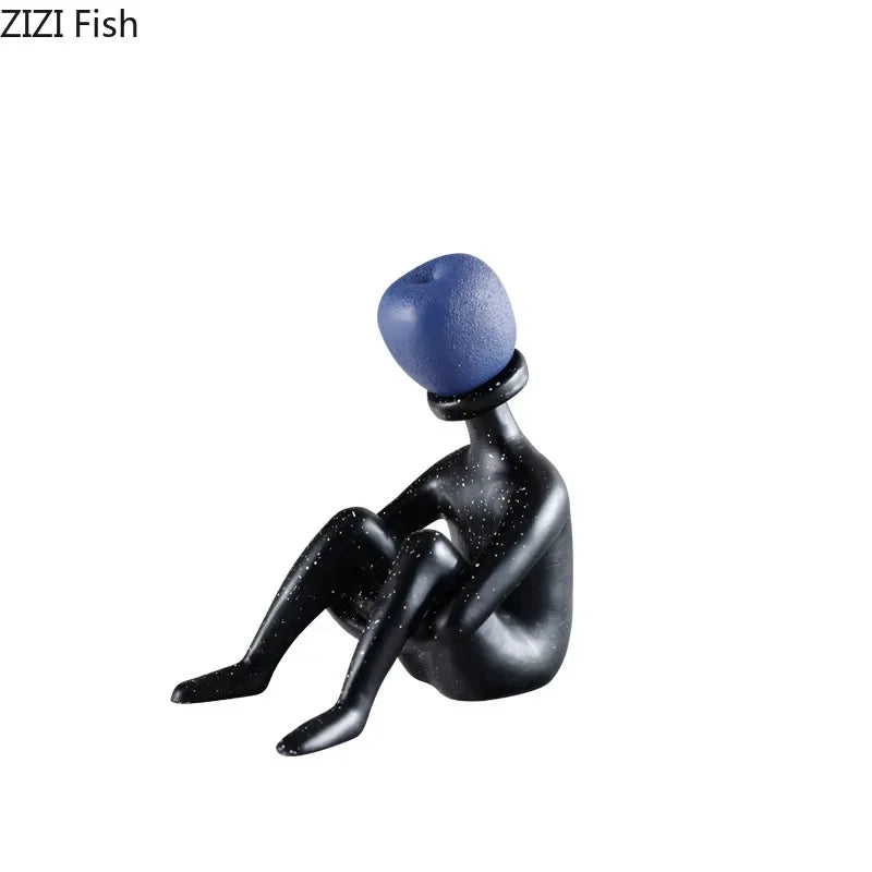 DecorBites™ Abstract Thinker Resin Sculpture for Room Aesthetics Ornaments and Decor