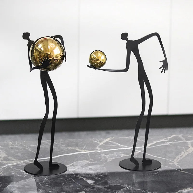 DecorBites™ Gold Figure Sculpture Metal Ornament Home Decor Figurine