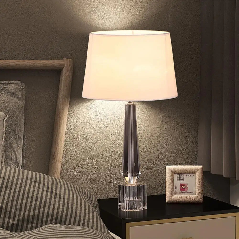 DecorBites™ Crystal Table Lamp LED Light Fixture with Remote Control