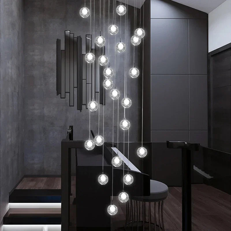 DecorBites™ LED Chandelier: Modern Lighting for Living, Dining, and Staircase Areas