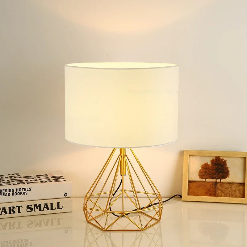 DecorBites™ Geometric Table Lamp: Nordic Retro Design for Home Decor & Study Room Lighting