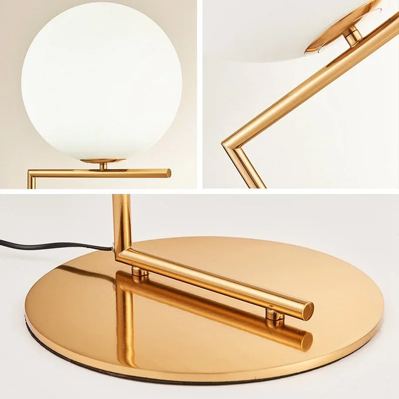 DecorBites™ Glass Ball LED Chandelier Light Lamparas Bedside Night Light Decor
