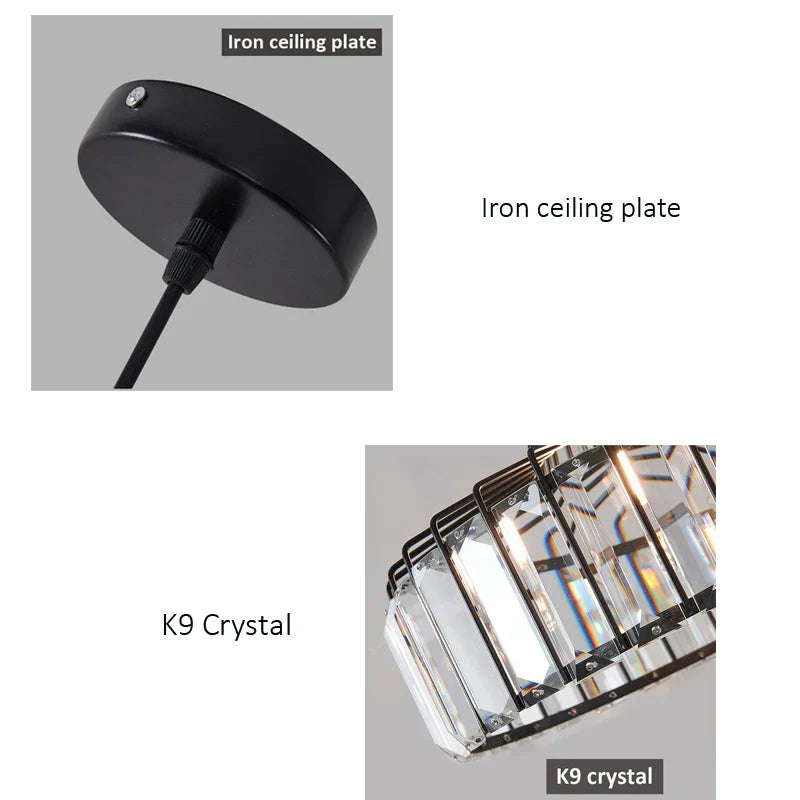 DecorBites™ Crystal Kitchen Pendant Lamp for Dining Room, Coffee Shop, and Bar