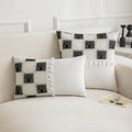 DecorBites™ Geometric Checker Cushion Cover: Nordic Style Decorative Throw Pillow Cover
