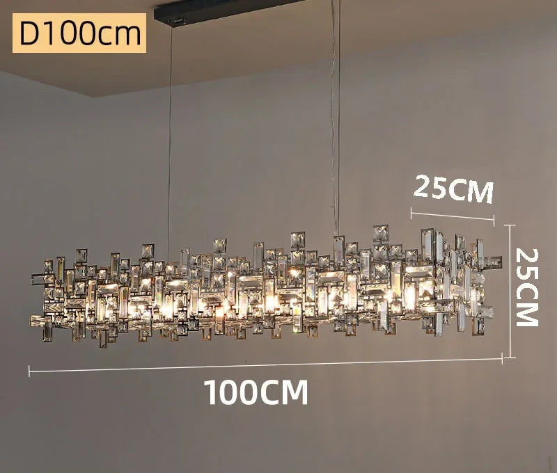 DecorBites™ Elegant Crystal Chandelier for Living Room, Bedroom & Dining Area