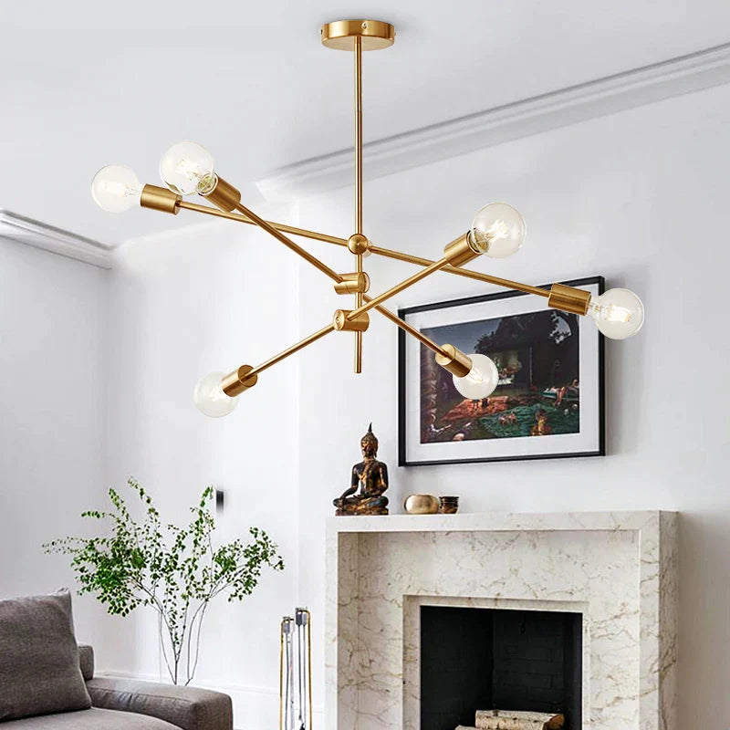 DecorBites™ Glass Ball Globe LED Pendant Light Fixture - Nordic Modern Iron Rod Hanging Lamp