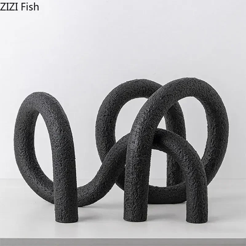 DecorBites™ Abstract Twisted Knot Sculpture for Room Aesthetics Decor