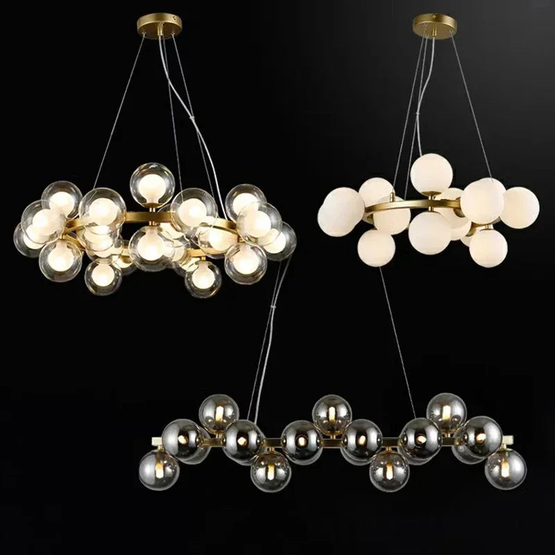 DecorBites™ Glass Ball LED Pendant Lights for Home Decor and Luminaires