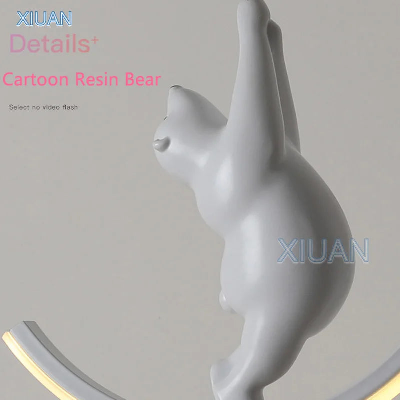 DecorBites™ Kids Unicorn Pendant Lamps White Bear Pink Elephant Chandeliers
