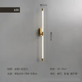 DecorBites™ Gold Geometric Lines Wall Lamp for Bedroom and Living Room Decor