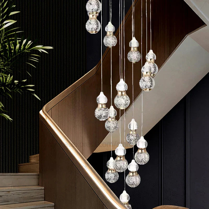 DecorBites™ Gourd Shaped LED Pendant Lamp for Modern Minimalist Living Room