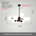 DecorBites™ Glass Ball LED Chandelier for Bedroom Dining Room - Elegant Ceiling Pendant Lamp