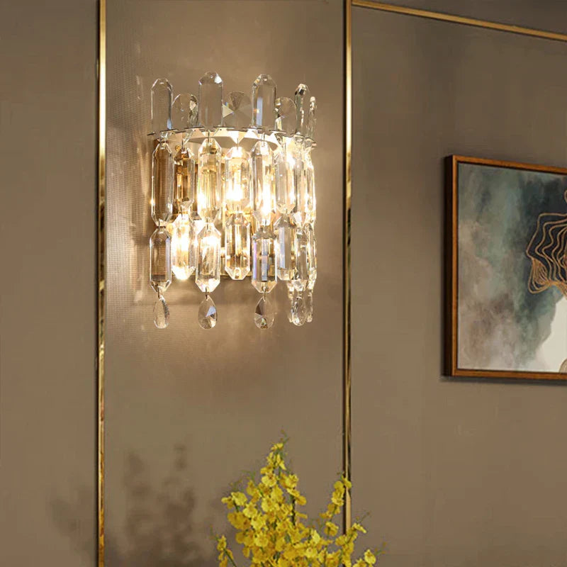 DecorBites™ Crystal Wall Lamp: Elegant Luxury for Bedroom, Lobby, Club & Aisle