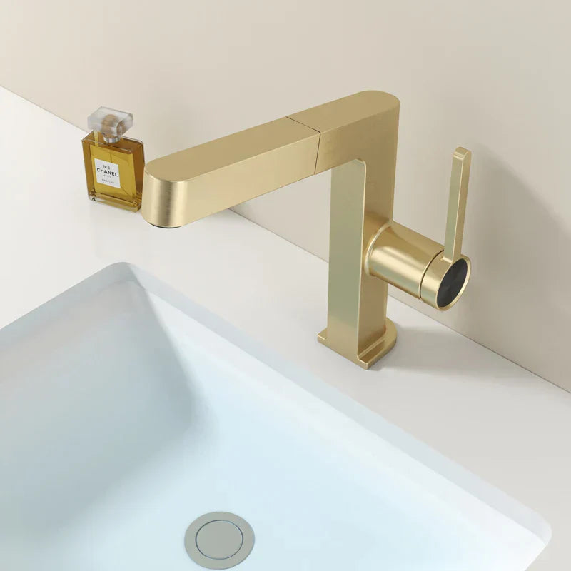 DecorBites™ LED Basin Faucet Rose Gold Pull Out Water Mixer Sink Tap