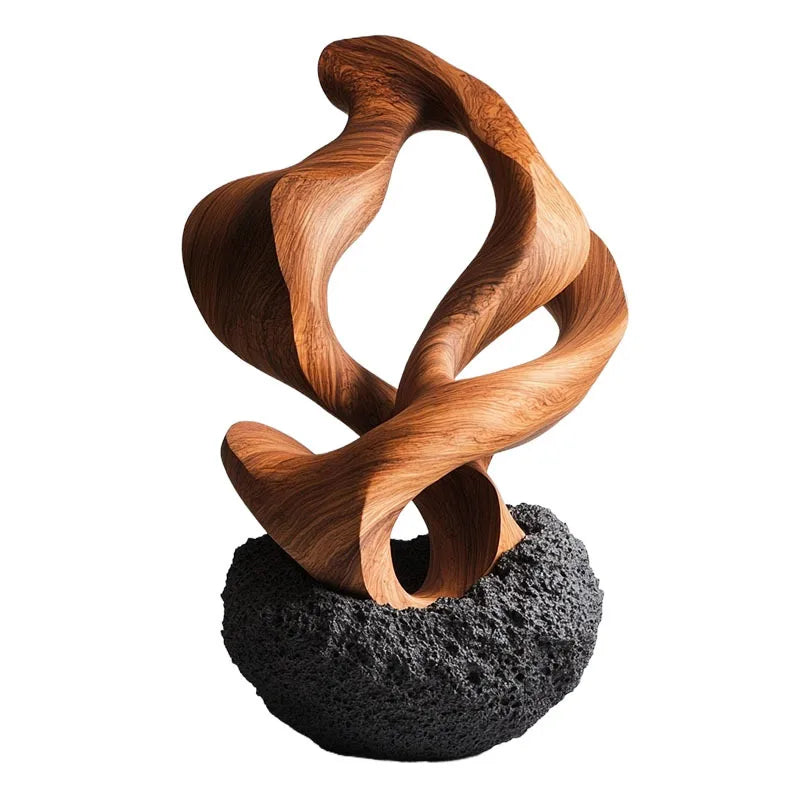 DecorBites™ Golden Geometric Tree Hole Sculpture Ornaments for Home Decor