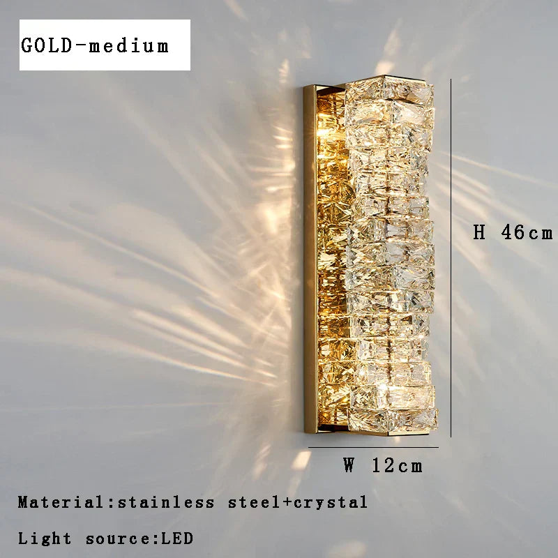 DecorBites™ Crystal Wall Sconce Lamps: Luxury Indoor Wall Lights for Modern Room Decor & Bedside Lighting.