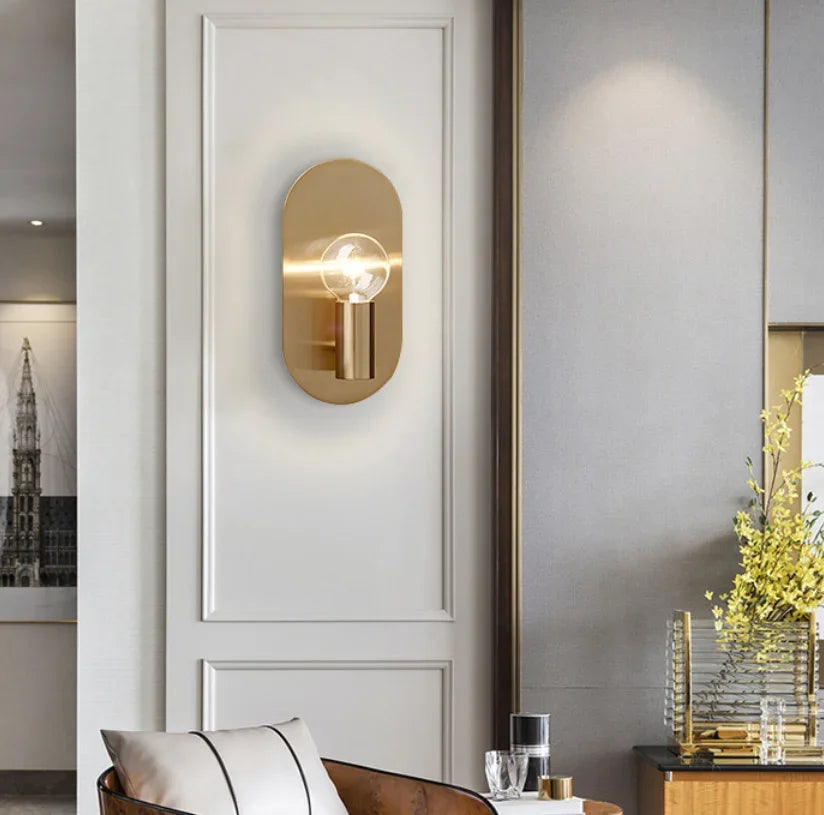 DecorBites™ Gold Bedroom Wall Sconce Indoor Lighting Fixture for Elegant Home Decor