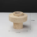 DecorBites™ Beige Travertine Stone Vase for Living Room Hotel Dining Table