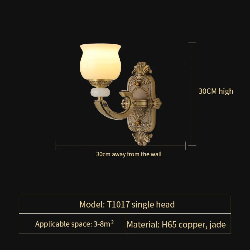 DecorBites™ Copper Jade Pendant Lamp: Modern Chinese Style Dining Room Decor for Villas