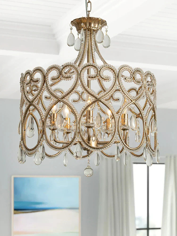 DecorBites™ Crystal Heart Ceiling Light - Romantic Princess Bedroom Chandelier