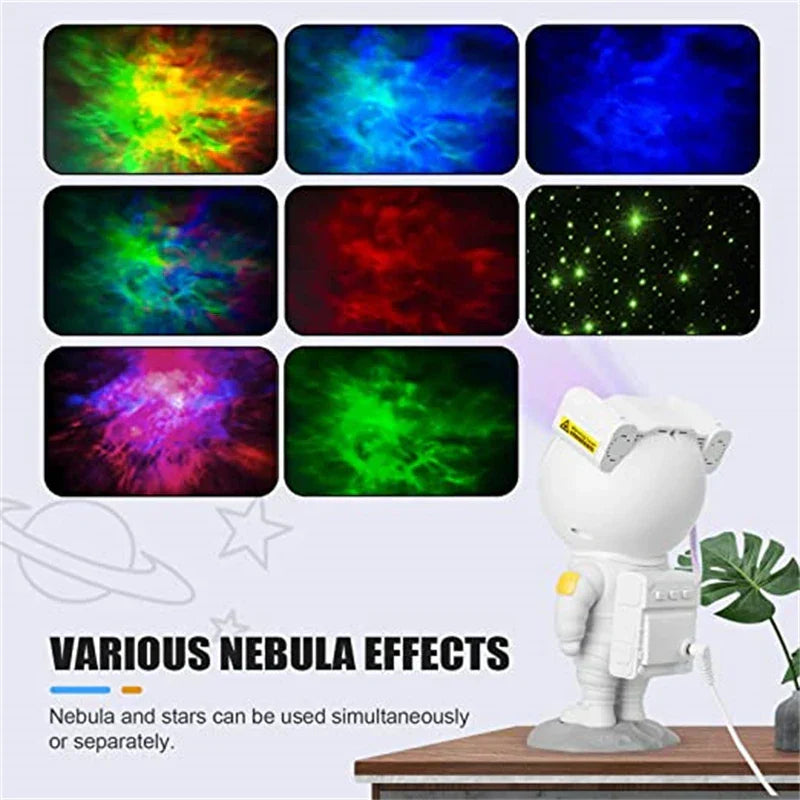 DecorBites™ Astronaut Star Projector Night Light for Kids Room and Party Decor