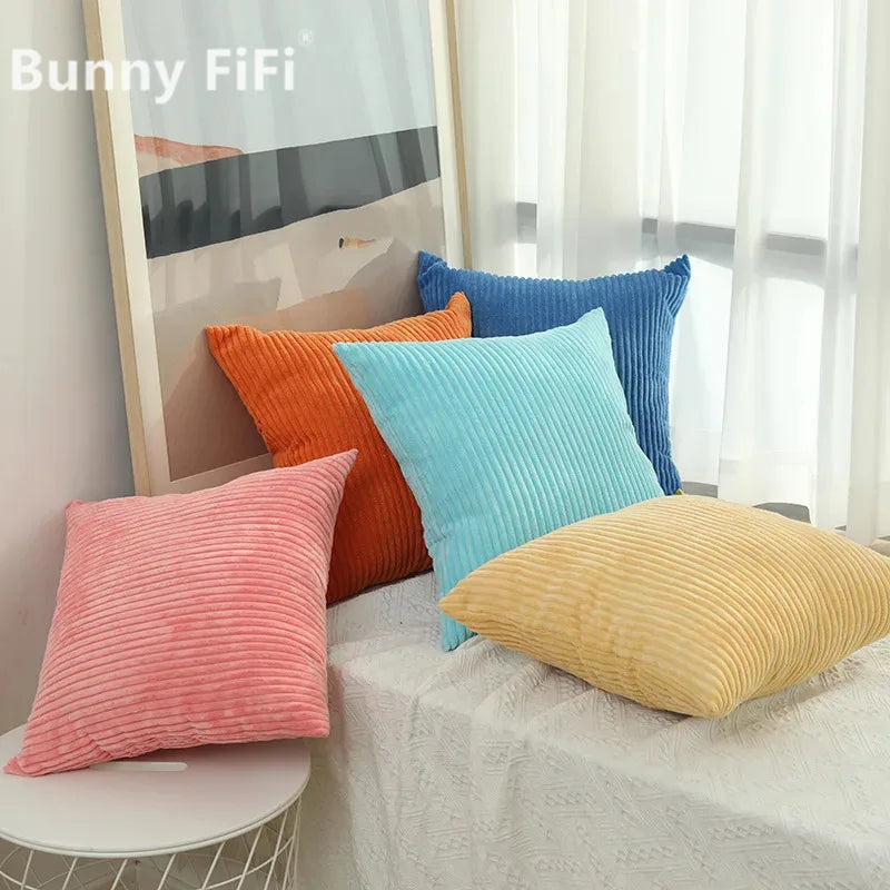 DecorBites™ Corduroy Striped Cushion Cover 30x50/40/45/50/55/60cm - Home Sofa Décor