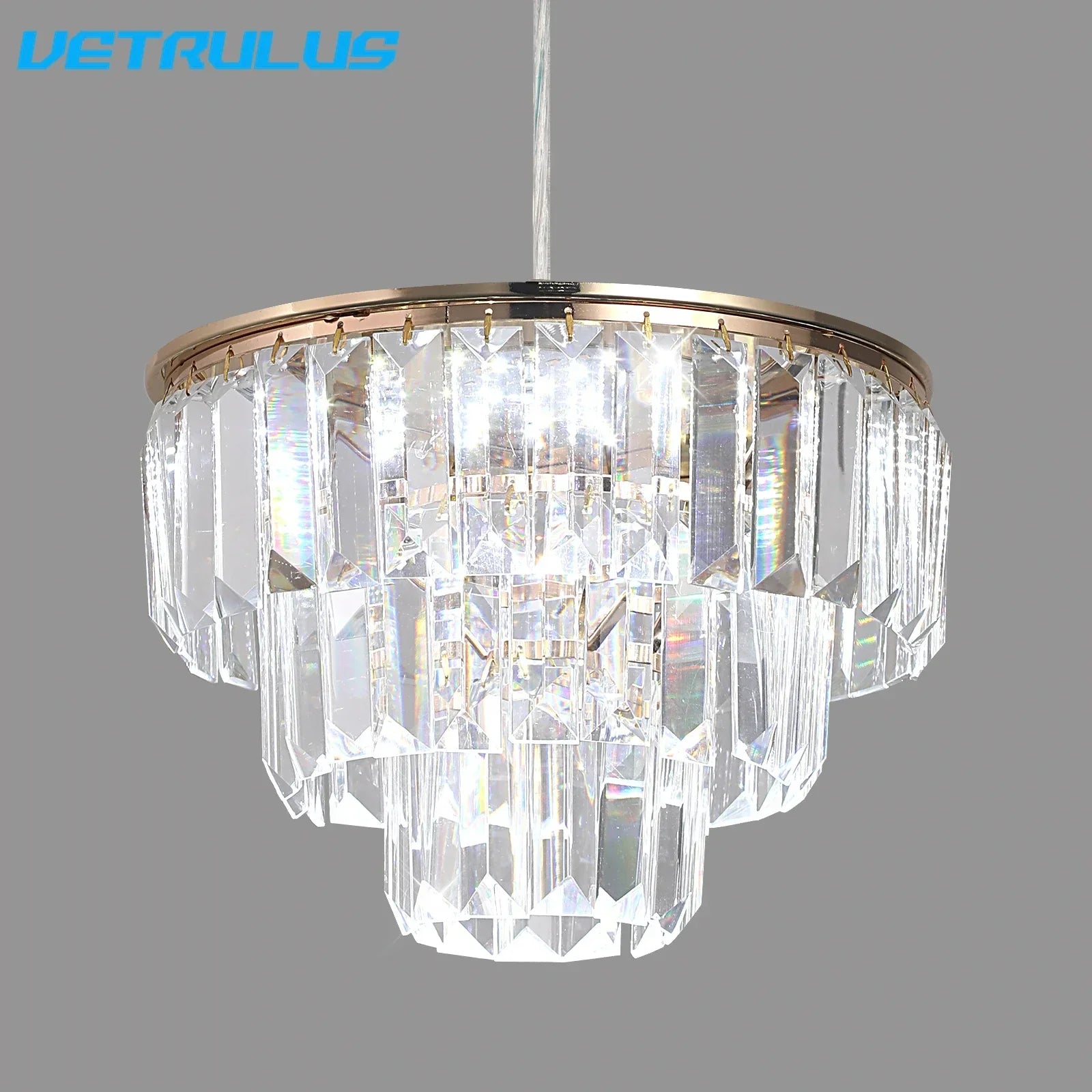 DecorBites™ Crystal LED Pendant Light for Kitchen Island Living Dining Room Chandelier