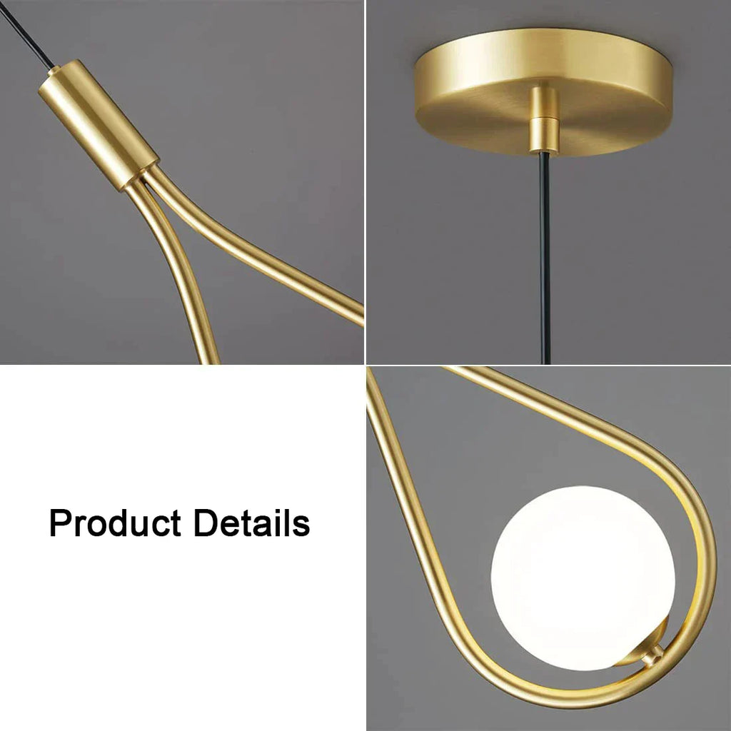 DecorBites™ Glass Ball Pendant Lamps for Home Kitchen Bar Decor & Wall Sconce