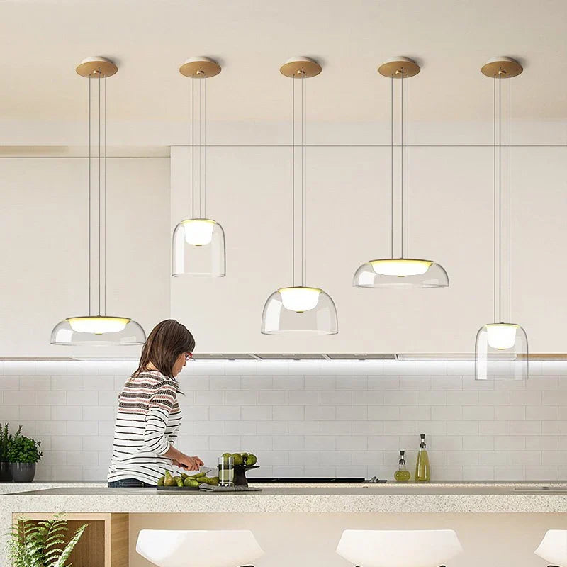 DecorBites™ Glass Pendant Lights Simple Indoor Home Decor Lighting for Living Room and Dining Room