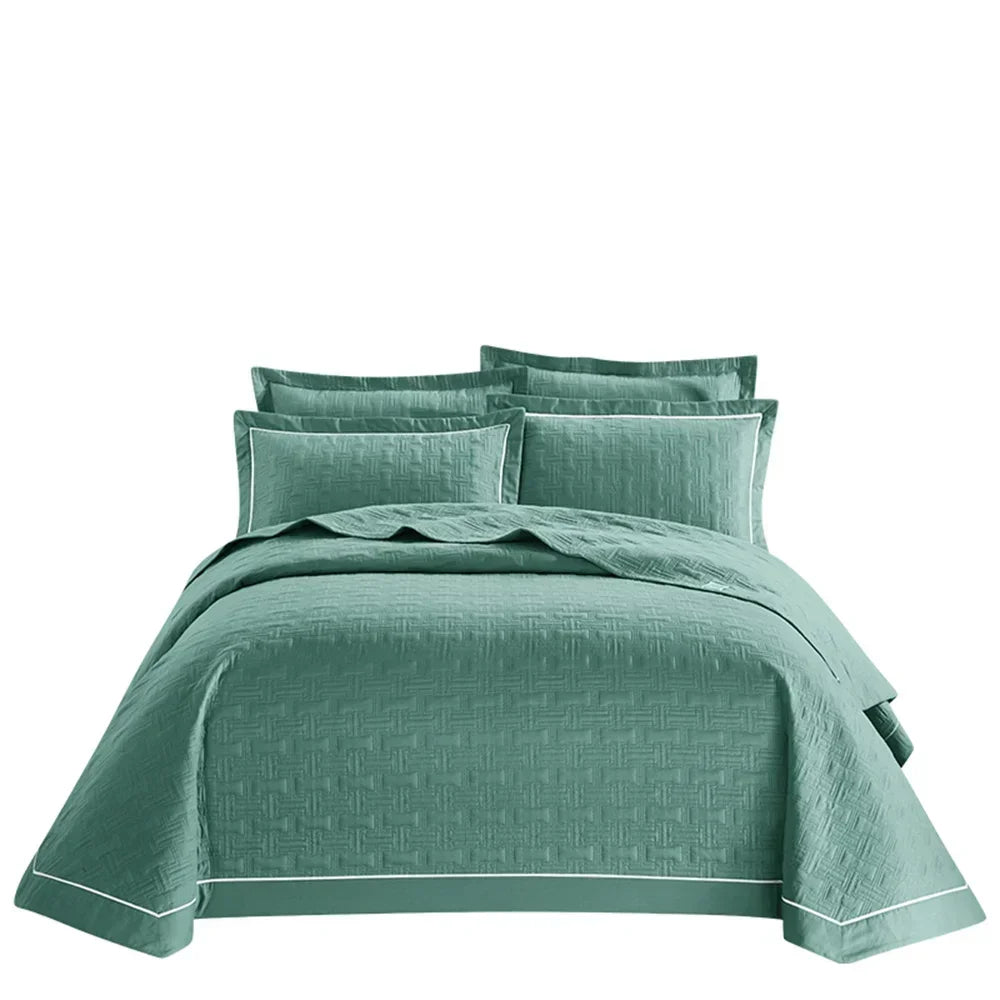 DecorBites™ Cotton Coverlet Bedspread Set with Thick Quilting for Luxurious Bedding