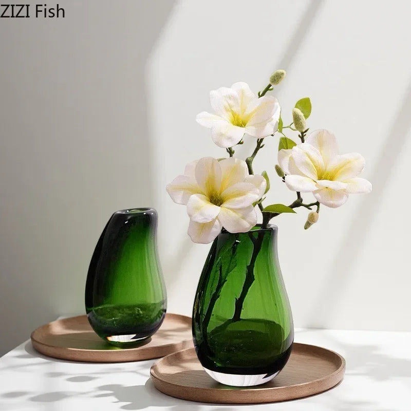 DecorBites™ Double Glass Vase Hydroponic Flower Pot: Desk Decor, Floral Arrangement Aesthetics