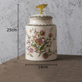 DecorBites™ Dragonfly Lid Storage Jar - Round Cosmetic Jewelry Box Candy Pot Aroma Can