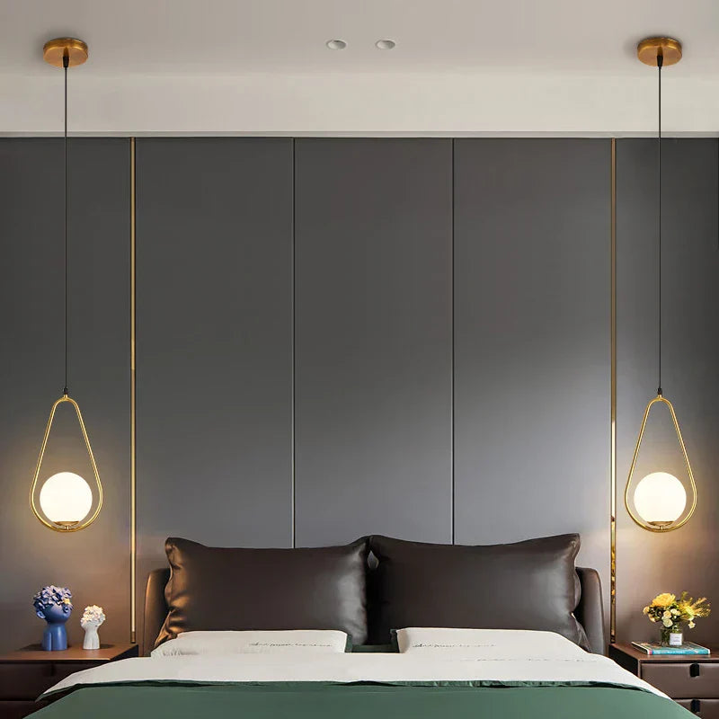 DecorBites™ Glass Ball LED Pendant Light for Restaurant Bar - Nordic Style
