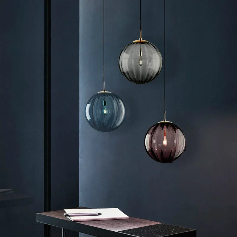 DecorBites™ Glass Ball LED Pendant Lamp for Home Bedroom Living Room