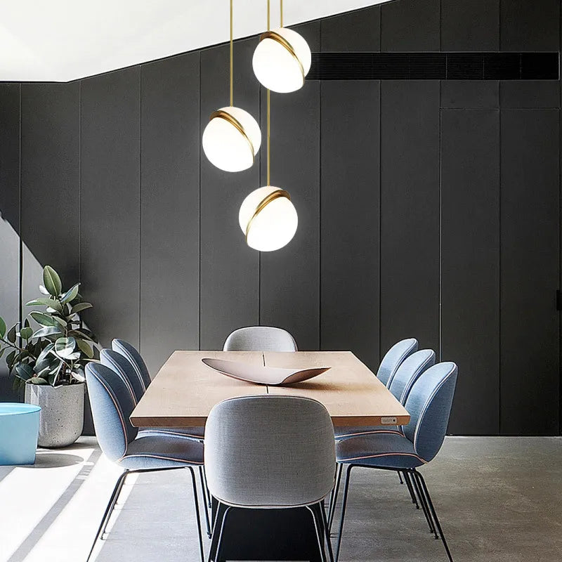 DecorBites™ Gold Lustre LED Pendant Lights for Living/Dining Room, Bedroom & Shop