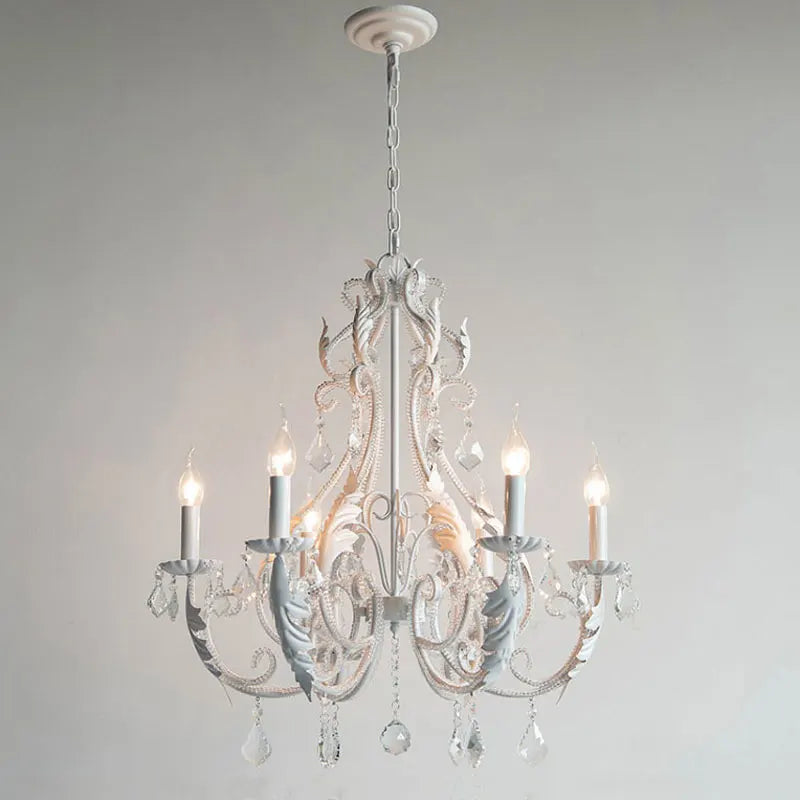 DecorBites™ Iron Crystal Chandelier for Living Room Dining Bedroom E14 Lighting