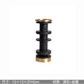 DecorBites™ Luxe Brown Travertine Marble Candle Holder with Metal Base