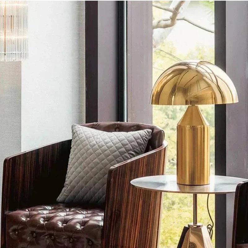 DecorBites™ Iron Mushroom Table Lamp: Minimalist Nordic Design for Home Decor & Lighting