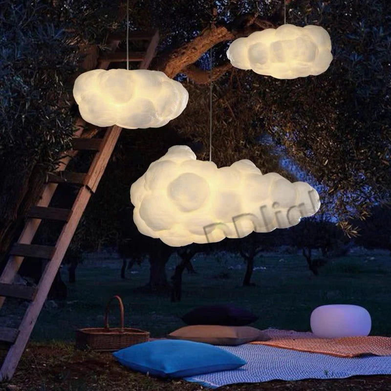 DecorBites™ Cloud Ceiling Chandelier Cotton Lampshade - Elegant Lighting for Home & Store